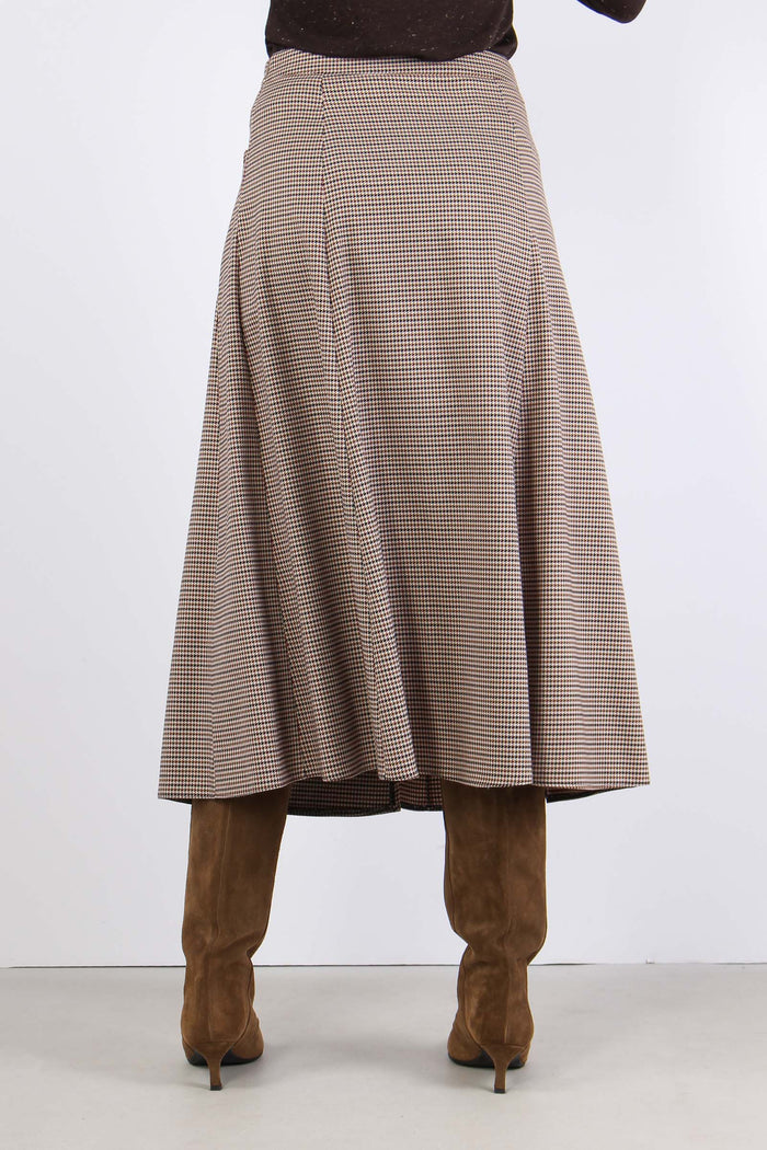 Gonna Ruota Fibbia Microquadro Cammello/nero-6