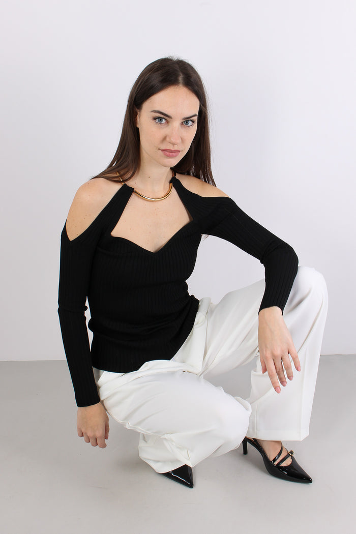 Maglia Oblo Spalle Nero-7