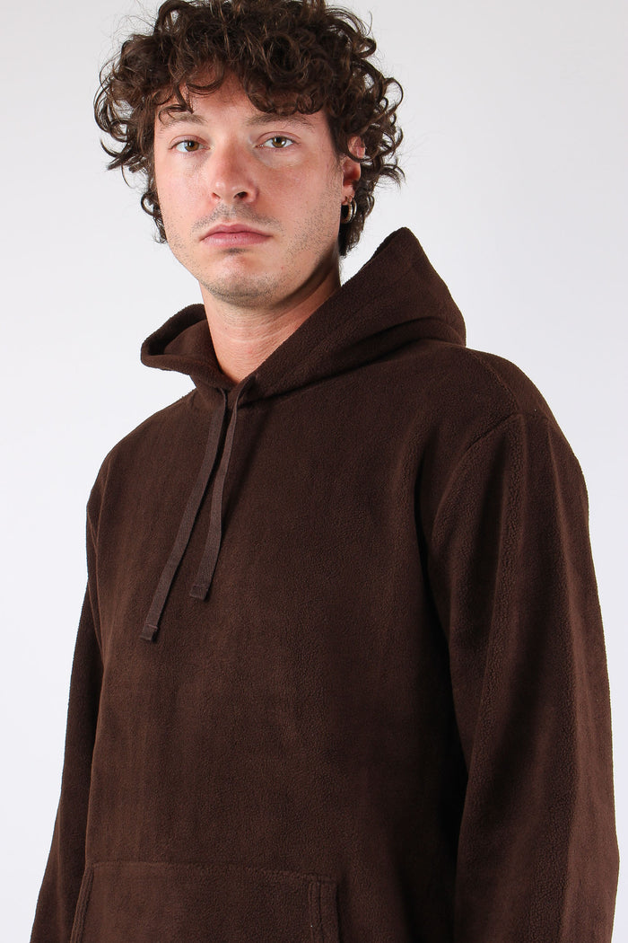 Felpa Cappuccio Tasca Circuit Brown-6