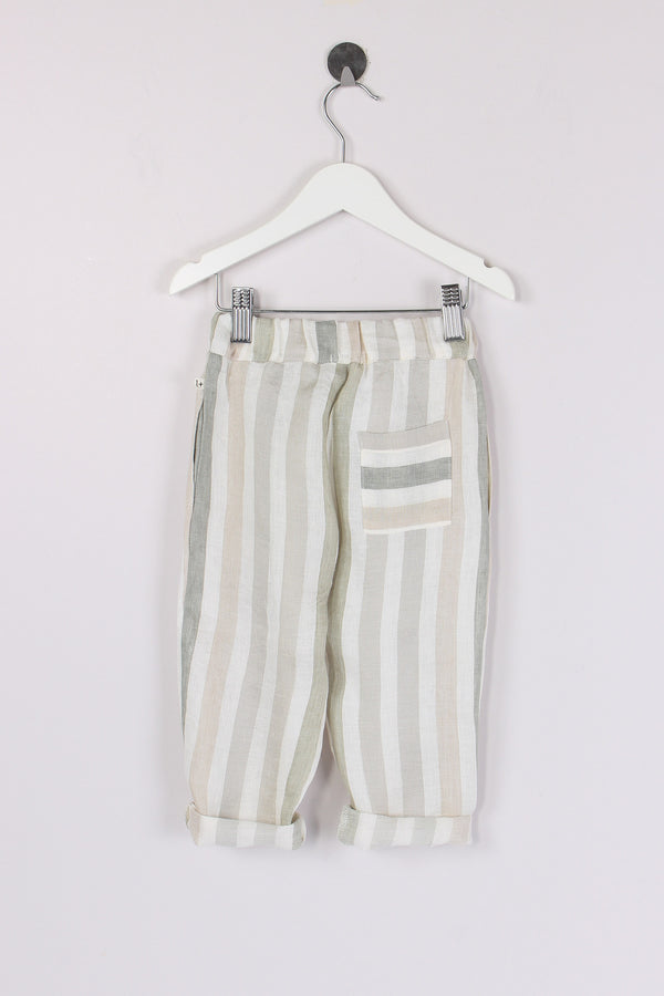 Pantalone Lino Riga Beige-2