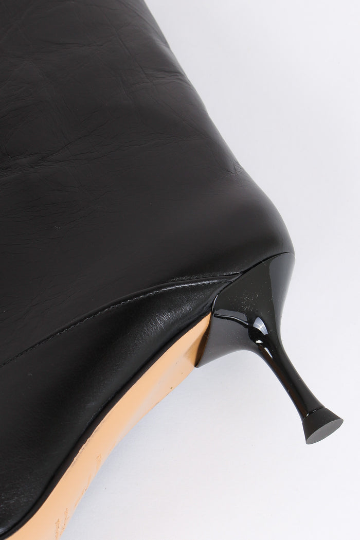 Stivaletto Tubo Pelle Nero-7