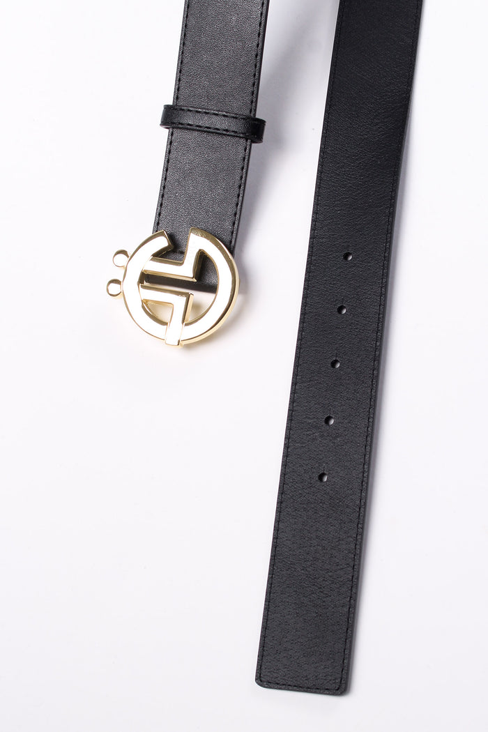Cintura Logo Nero/oro
