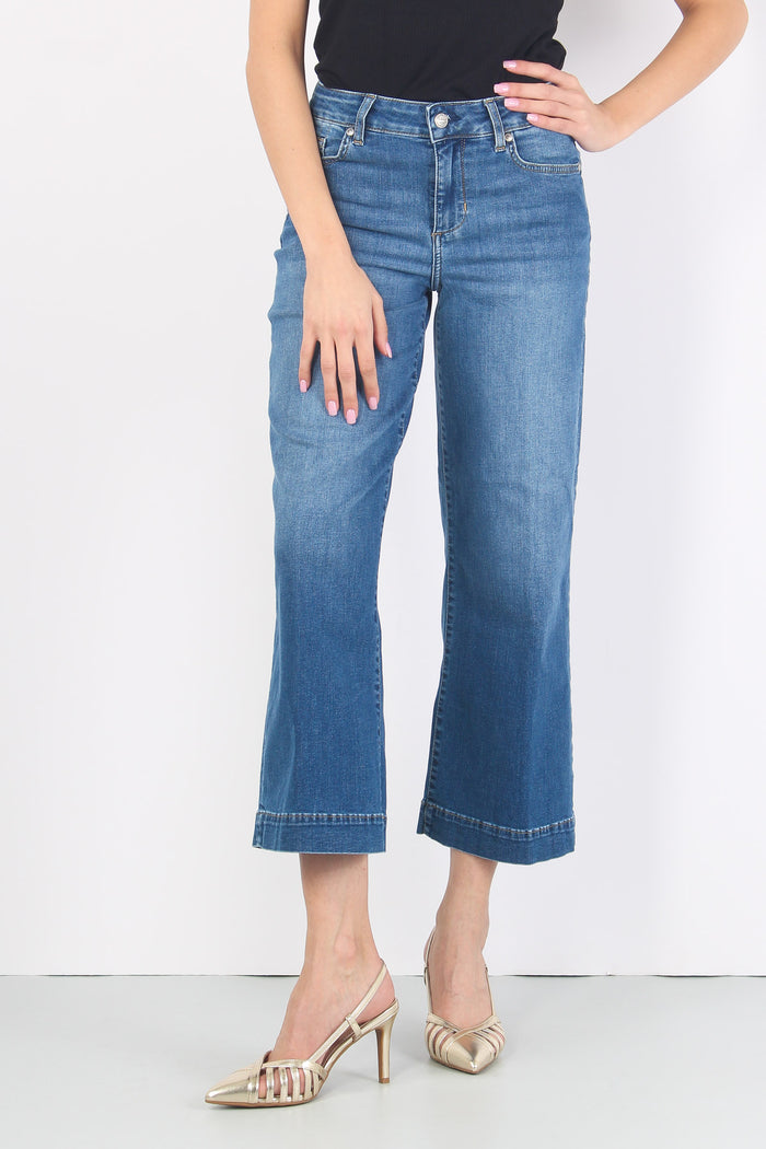 Jeans Authentic Cropped Denim Scuro-3