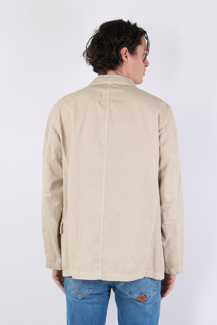 Feel Jacket Gabardina Bottoni Beige-4