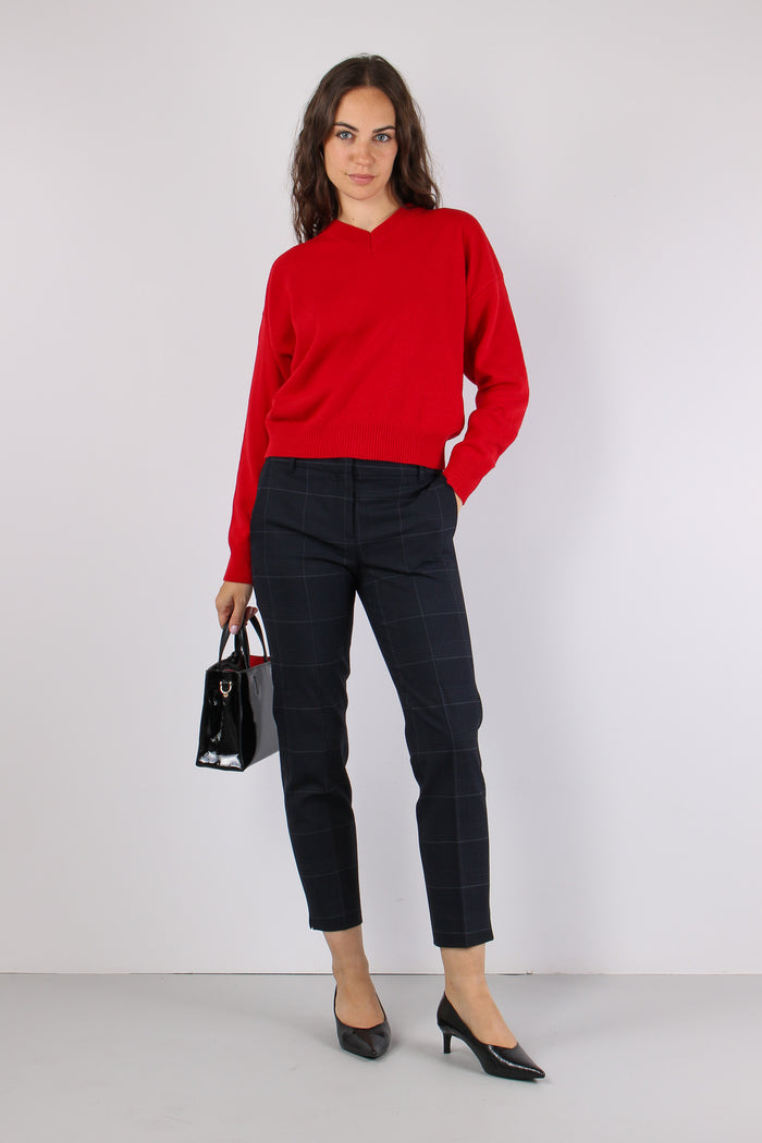 Mllbuono Maqglia Scollo V Rosso-3