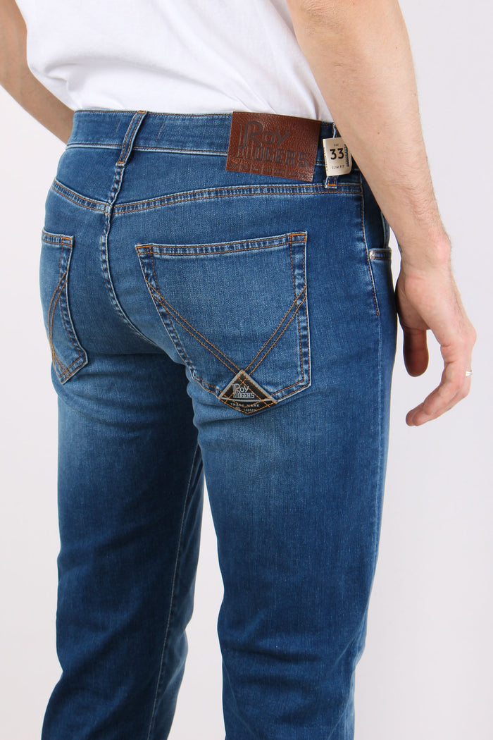 Denim Slim Fit Denim Medio-7