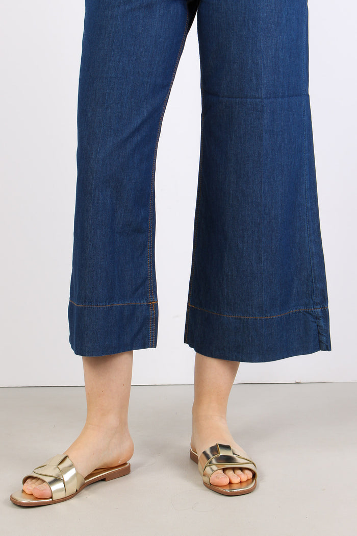 Denim Cropped Impunture Contra Denim-8