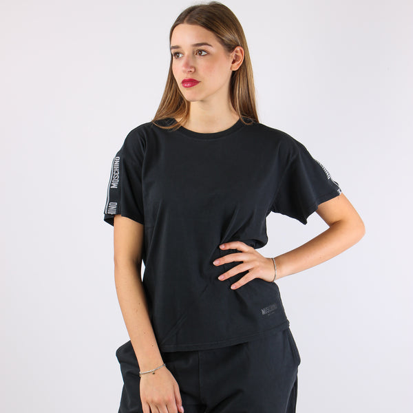 T-shirt Over Cotone Nero-2