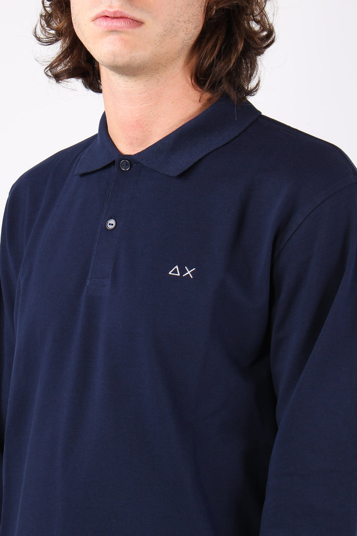 Polo Toppe Contrasto Navy Blue-5