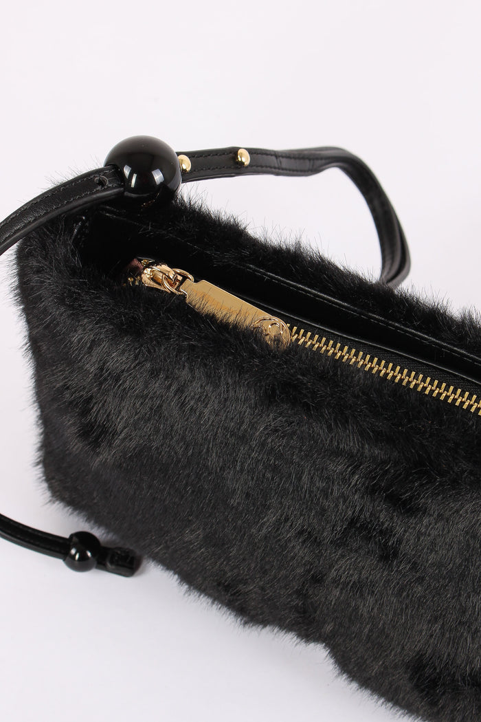Malachite Pochette Ecopelliccia Nero-8