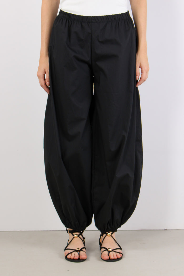 Pantalone Popeline Elastico Fo Nero-4