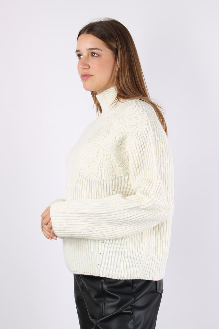 Maglia Collo Alto Star White-7