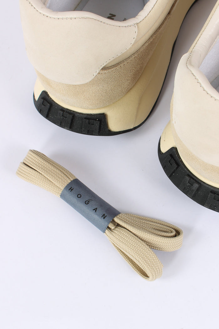 Sneaker Bimateriale Patch Sabbia-8