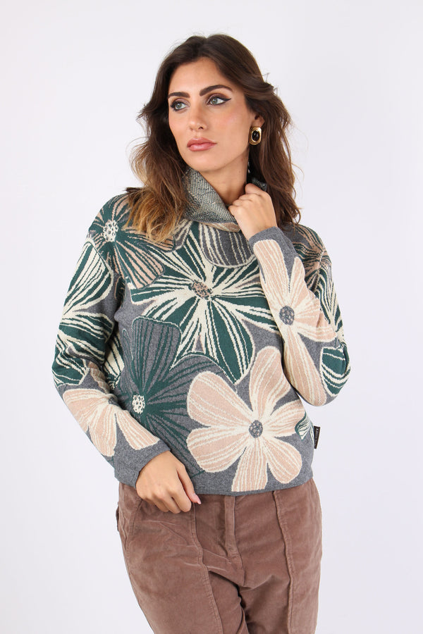 Collo Alto Stampa Grigio-2