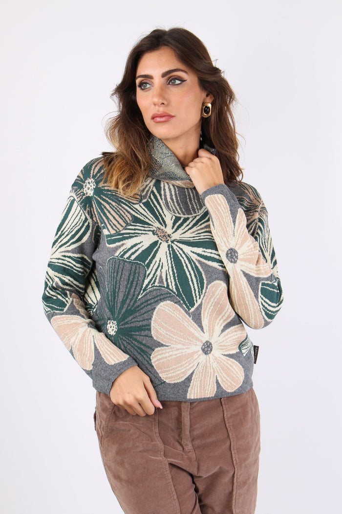 Collo Alto Stampa Grigio-2