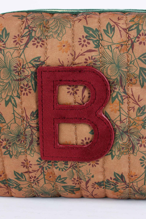 Pochette Patch Lettera B Beige/verde-2