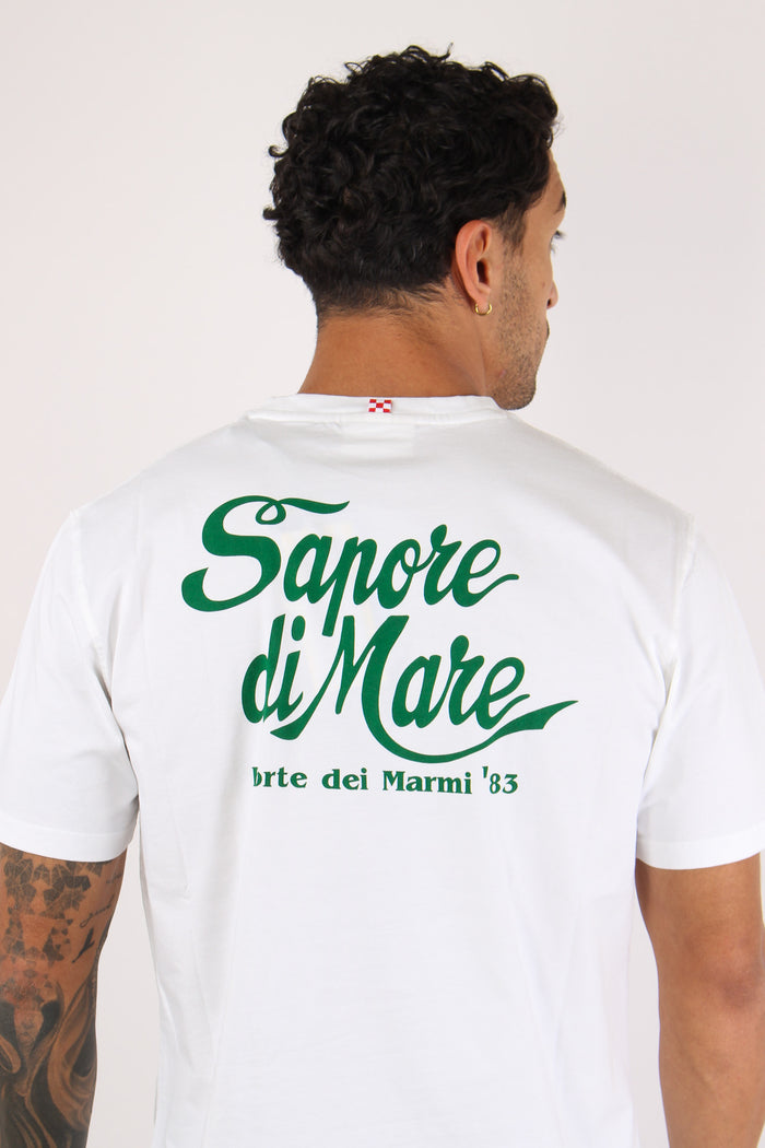 T-shirt Stampa Scritta Bianco-6
