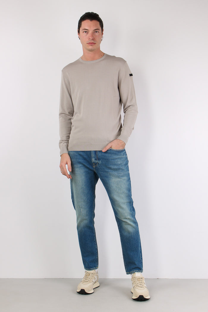 Maglia Girocollo Tessuto Tecnico White-3