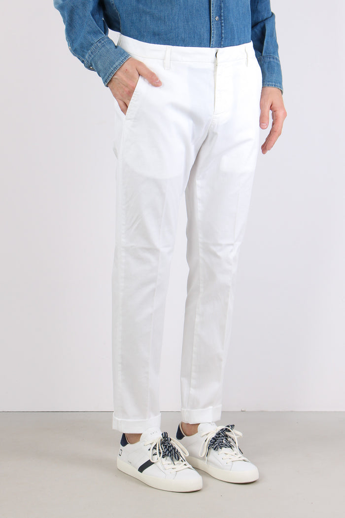 Gaubert Pantalone Gabrdina Leggera Bianco-6