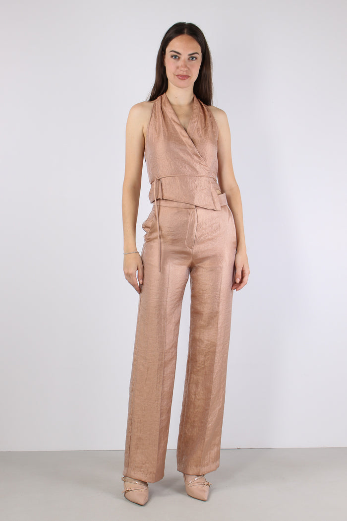 Pantalone Fluido Spalmato Blush-6