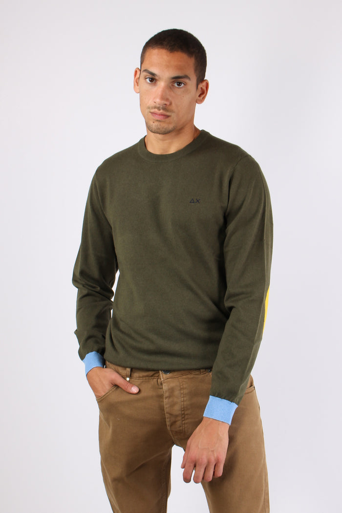 Maglia Misto Lana Toppa Contra Militare