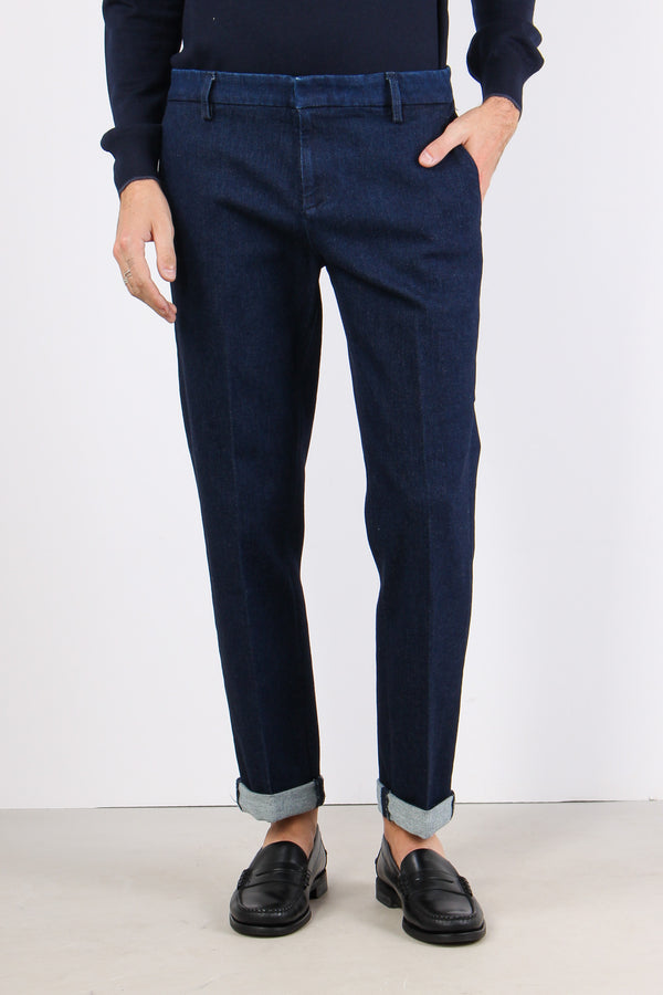 Gaubert Pantalone Effetto Deni Blu Medio-2