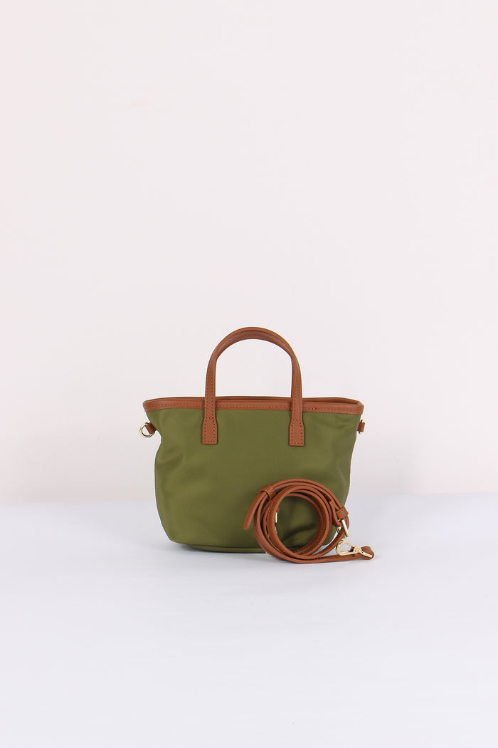 City Bag Mini Nylon Militare-3
