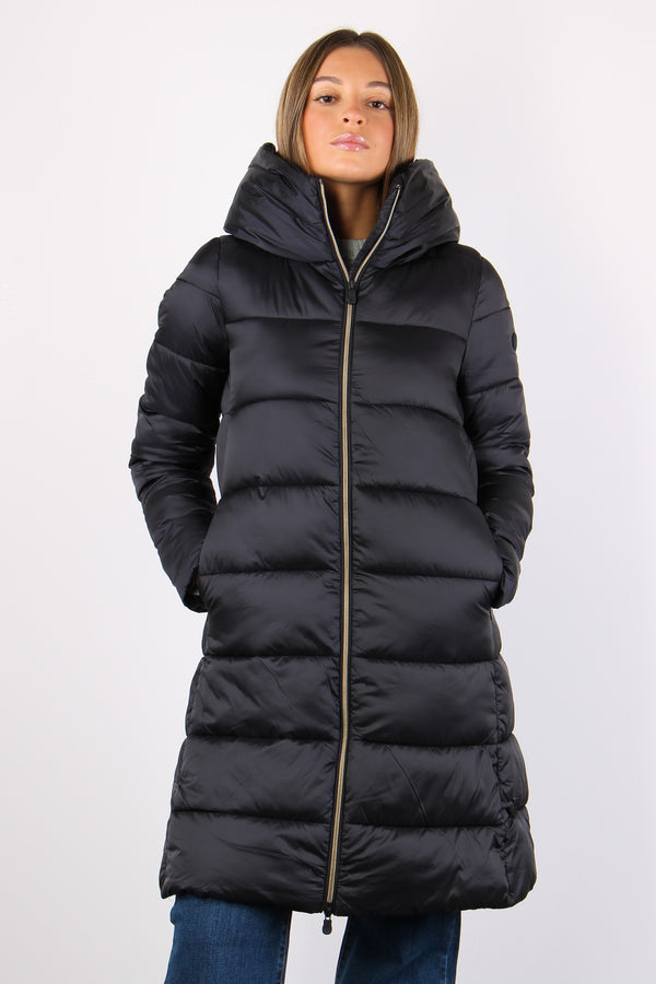 Lysa Piumino Cappotto Lungo Black-2