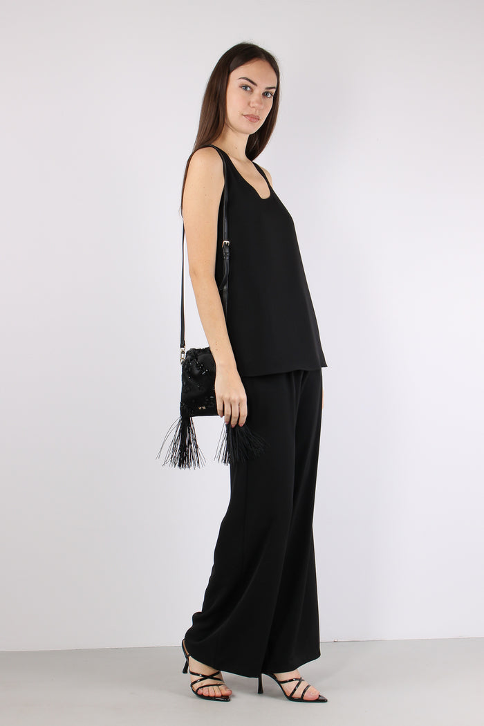 Pantalone Viscosa Tasche Nero-5