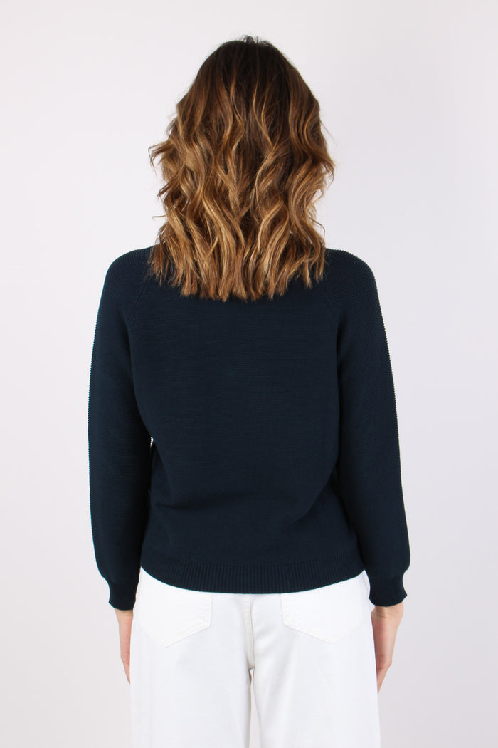Wkdaere Maglia Punto Riso Blu-5