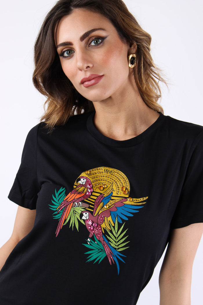 T-shirt Stampa Tucano Nero-6