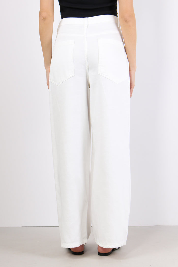 Pantalone Bull 5 Tasche Bianco-4