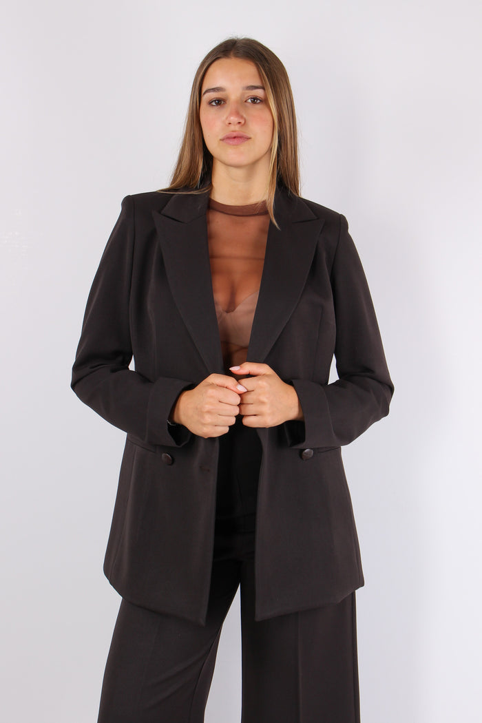 Giacca Doppiopetto Gabardina Caffe-3