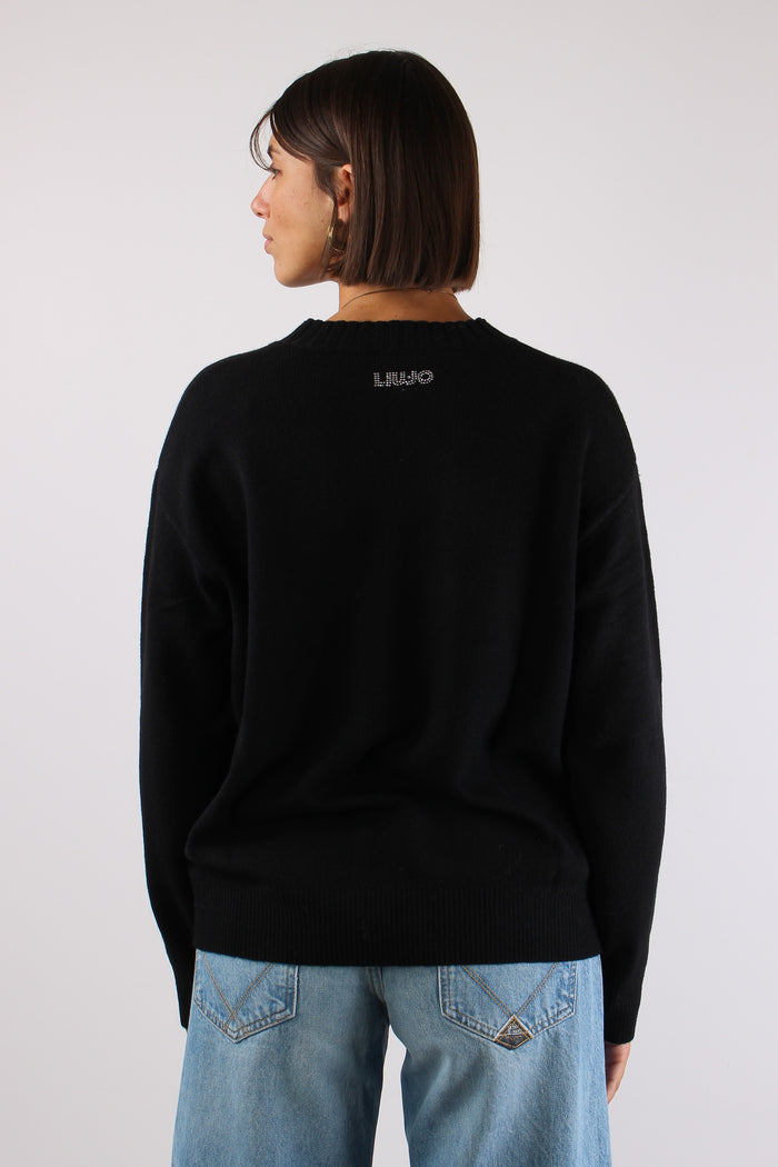 Maglia Corni 100% Lana Lucky Black-5