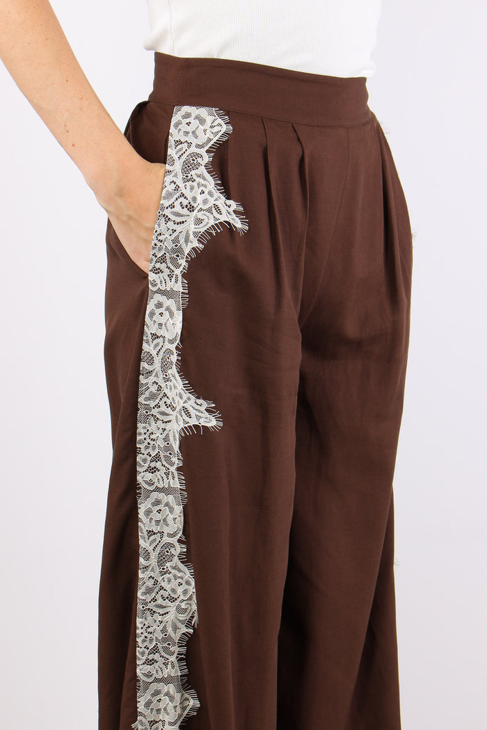 Pantalone Baloon Banda Pizzo Moro-8