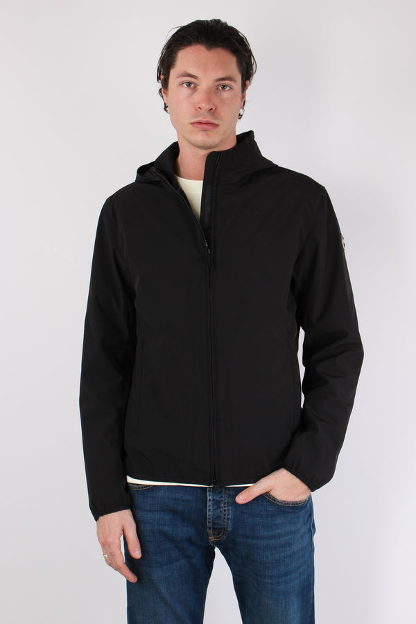 Giubbotto Soft Shell Cappuccio Nero