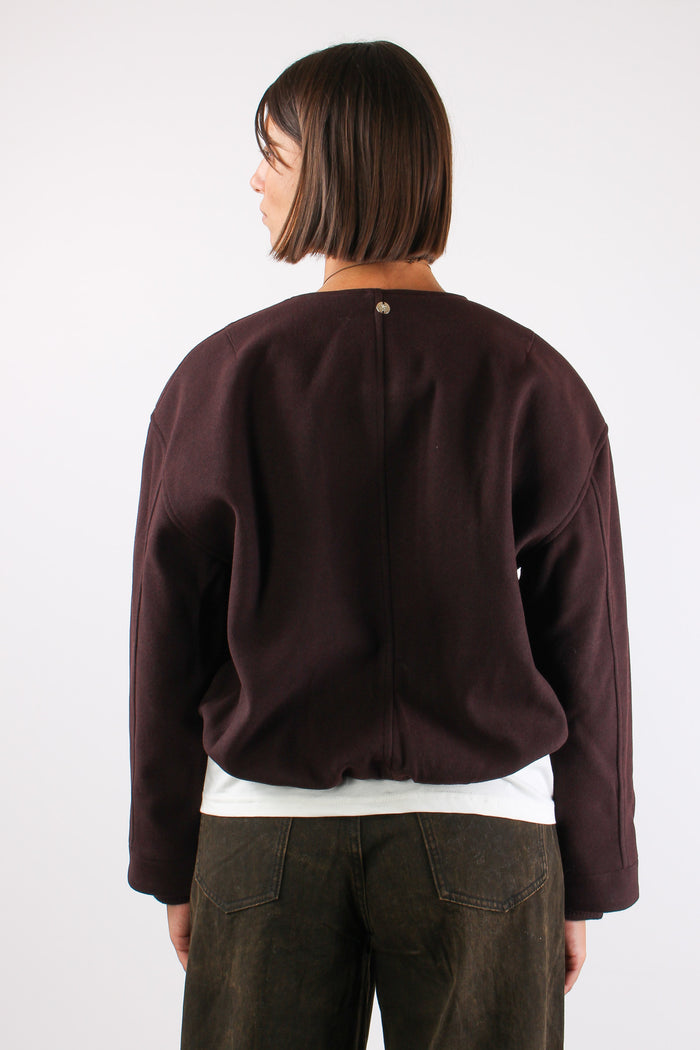 Bomber Panno Lana Chocolate Bean-4