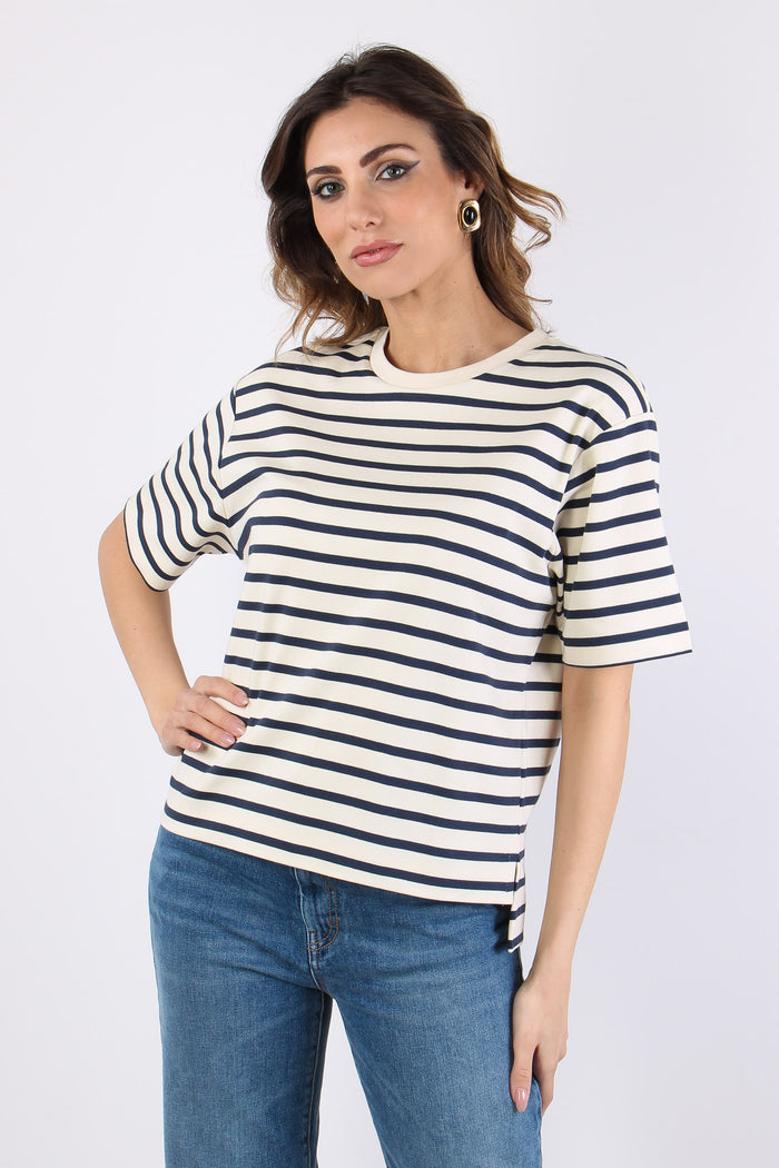 Wkdmultid T-shirt Scatoletta Ecru/blu-2