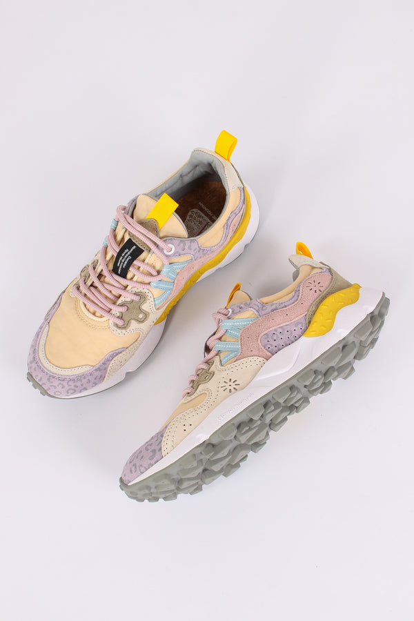 Sneakers Yamano Suede Animalier Lilac/pink-2