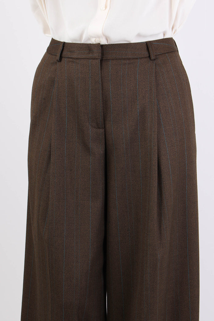 Pantalone Dritto Pences Gessato Espresso-7