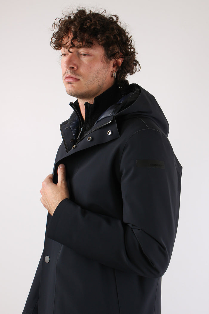 Parka Tecnico Imbottito Blue Black-8