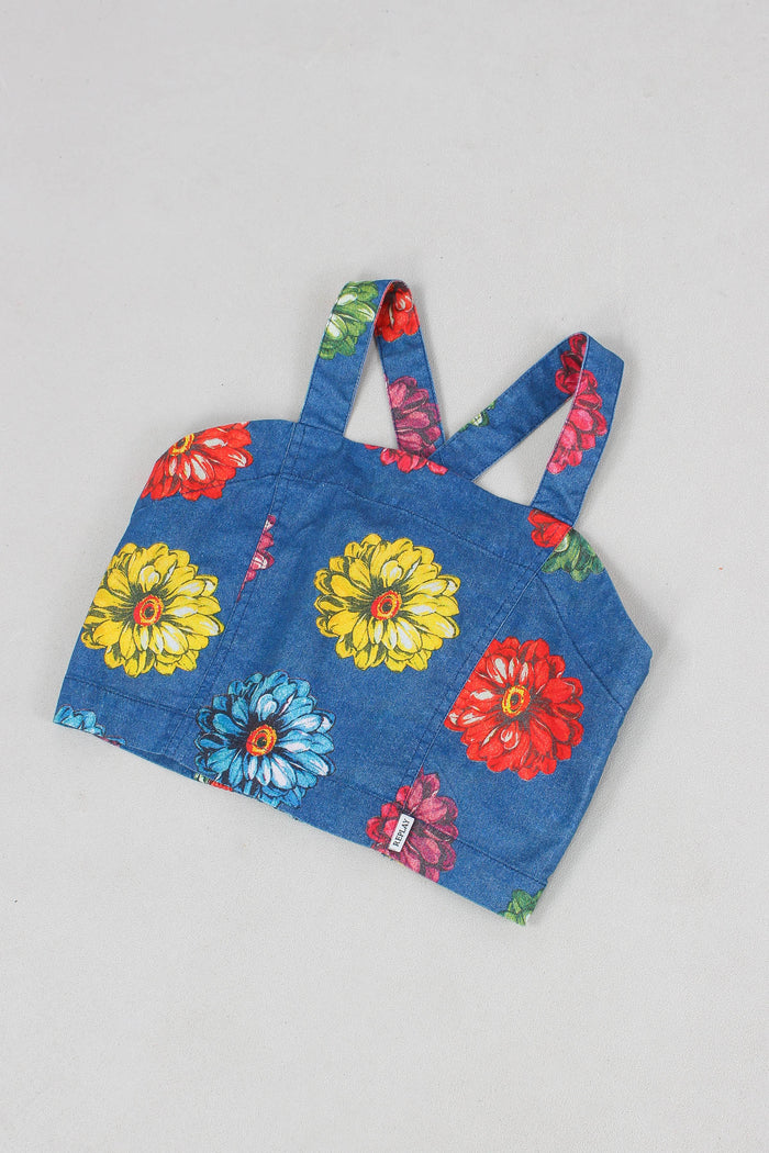 Top Fiore Dipinto Denim-3