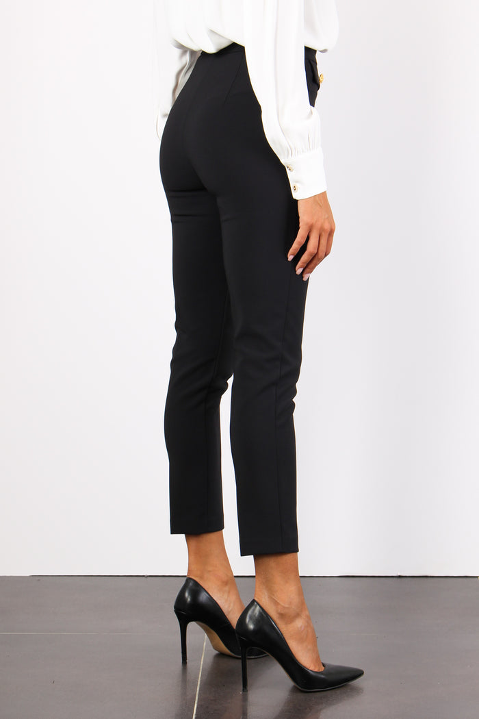 Pantalone Sigaretta Pattine Nero-7