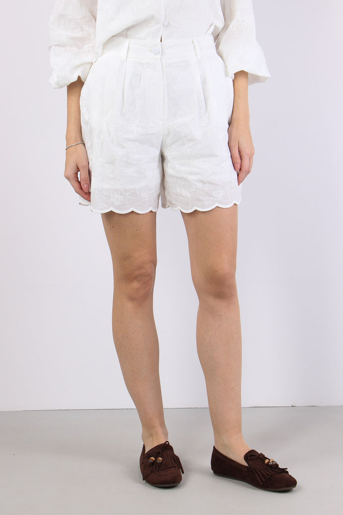 Short Ricami Bianco-2