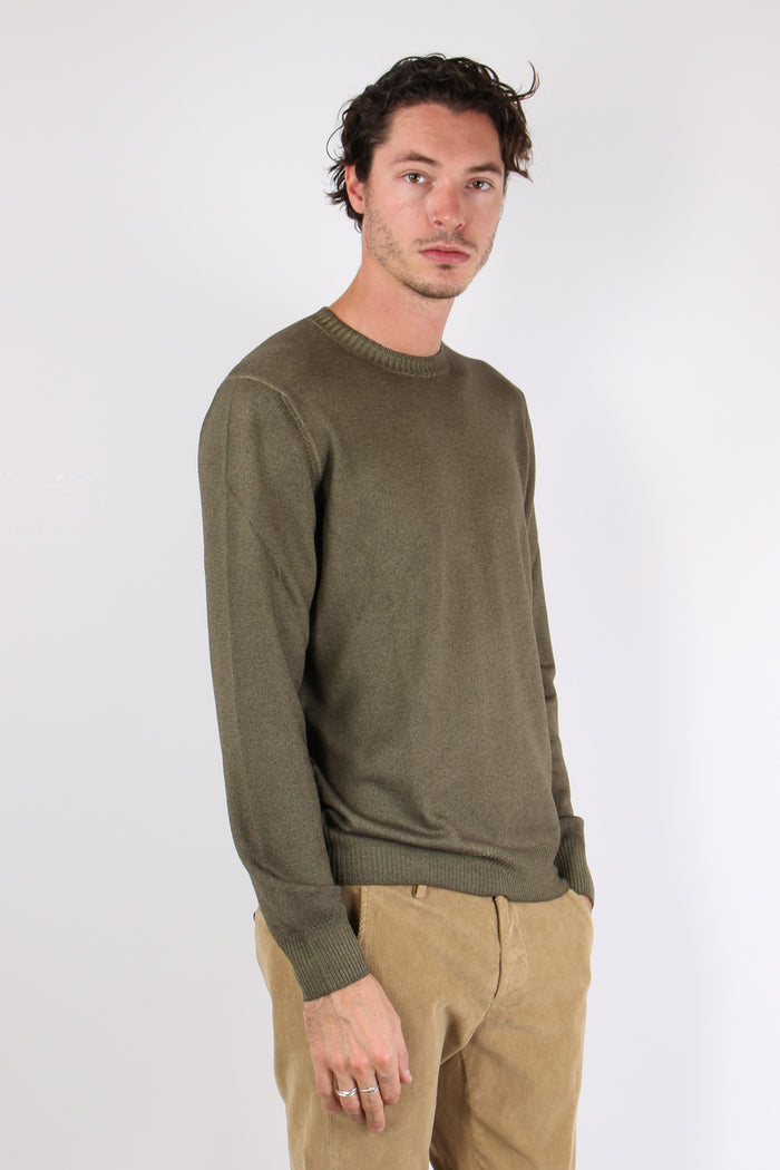 Maglia Lana Effetto Lavato Militare-5
