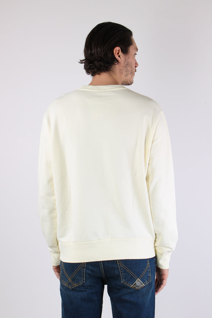 Felpa Girocollo Garzata Cream-4