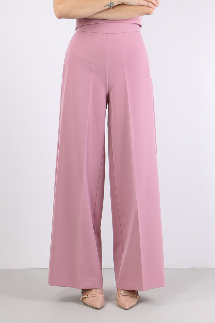 Pantalone Palazzo Tessuto Tecnico Our Pink-2