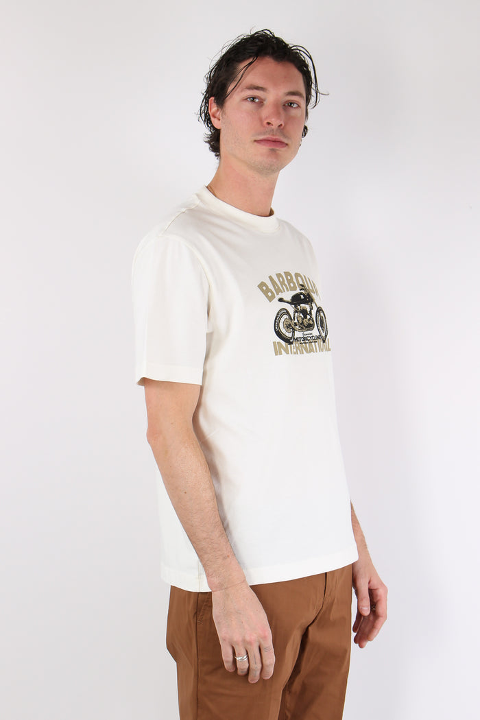 T-shirt Stampa Motorcycling Whisper White-6