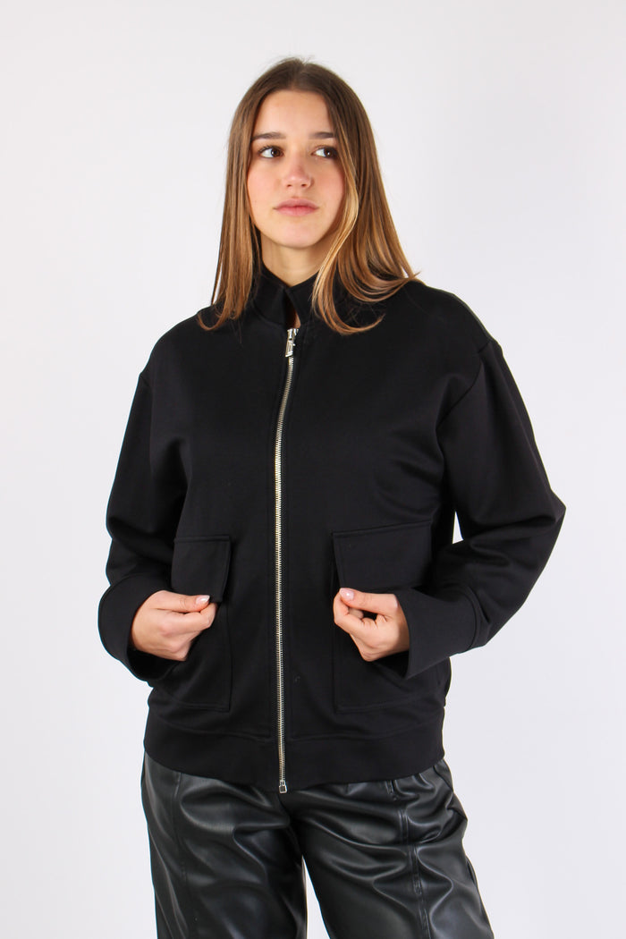 Bomber Felpa Inserto Raso Black-2
