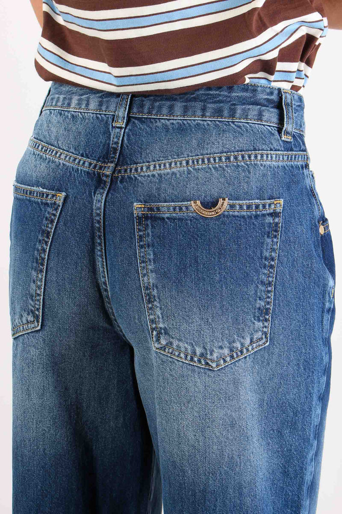 Jeans Banda Contrasto Blu-10